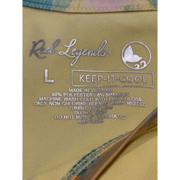Reel Legends Keep It Cool Tops – Yellow & Aqua, 2 Women's Size Large: quick dry - Picture 9 of 14